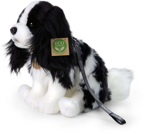 RAPPA Plush cavalier dog with leash 27 cm, Eco-Friendly - Soft Toy - Main image