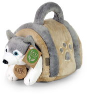 RAPPA Plyšový pes husky 13 cm s přepravkou, Eco-Friendly - Plyšák