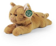 RAPPA Plush cat lying brown 25 cm, Eco-Friendly - Soft Toy