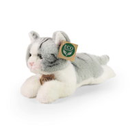 RAPPA Plush cat lying grey 26 cm, Eco-Friendly - Soft Toy