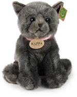 RAPPA Plush cat grey 25 cm, Eco-Friendly - Soft Toy