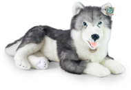 RAPPA Plush husky dog lying 60 cm, Eco-Friendly - Soft Toy