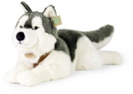 RAPPA Plush husky dog with collar lying 60 cm, Eco-Friendly - Soft Toy