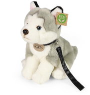 RAPPA Plush husky sitting dog with leash 28 cm, Eco-Friendly - Soft Toy
