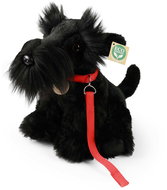 RAPPA Plush dog schnauzer with leash 30 cm, Eco-Friendly - Soft Toy