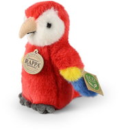 RAPPA Plyšový pták papoušek červený ara 16 cm, Eco-Friendly  - Plyšák