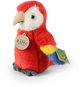 Soft Toy RAPPA Plush bird parrot red macaw 16 cm, Eco-Friendly - Plyšák