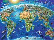 Ravensburger Mapa světových památek XXL 300 dílků - Jigsaw Puzzle
