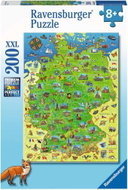 Ravensburger Barevná mapa Německa XXL 200 dílků - Jigsaw Puzzle