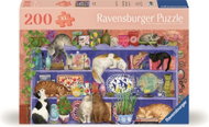 Ravensburger Kočky v regálu 200 dílků - Jigsaw Puzzle