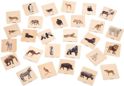 TickIt Wooden pegboard safari animals - Memory Game - Main image
