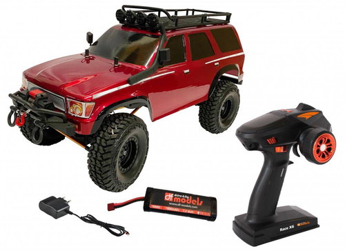 DF modelsDF-4S Crawler 1:10 model Metallic Red - Remote Control Car - Main image