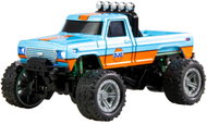AMEWI Trade RC Monster Truck Metal 1:64 RTR LED Cruise Control 2.4GHz Blue/Orange - Remote Control Car