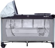 Aga4Kids Cestovní postýlka s přebalovacím pultem světle šedá - Travel Bed