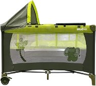 Aga4Kids Cestovní postýlka s přebalovacím pultem zelená - Travel Bed