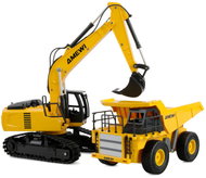 AMEWI RC Dumper Truck and RC Crawler Excavator, 2-in-1 Set, 9-Channel RTR 1:24 - RC Digger