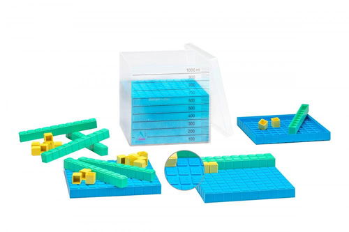 Blue Plastic Base Ten Cube