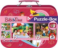 Schmidt Puzzle Bibi a Tina 4 v 1 v plechovém kufříku (100, 100, 150, 150 dílků) - Puzzle