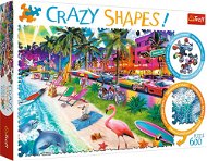 Trefl Crazy Shapes puzzle Pláž Miami 600 dílků - Puzzle