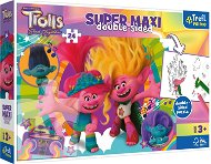 Trefl Oboustranné puzzle Trollové 3 Šťastný Trollí den Super Maxi 24 dílků - Puzzle