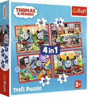 Trefl Puzzle Mašinka Tomáš 4 v 1 (12,15, 20, 24 dílků) - Puzzle