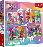 Trefl Puzzle Trollové 3: Barevné dobrodružství 4 v 1 (35, 48, 54, 70 dílků) - Jigsaw