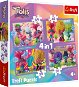 Trefl Puzzle Trollové 3: Barevné dobrodružství 4 v 1 (35, 48, 54, 70 dílků) - Puzzle