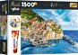 Trefl Súprava 2 v 1 puzzle Manarola, Ligúria, Taliansko 1 500 dielikov s lepidlom - Puzzle