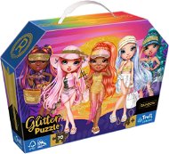 Trefl Třpytivé Glitter puzzle v kufříku Rainbow High 70 dílků - Puzzle