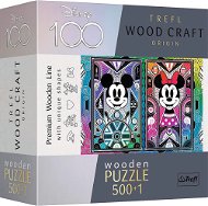 Trefl Wood Craft Origin puzzle Mickey Mouse a Minnie 501 dílků - Drevené puzzle