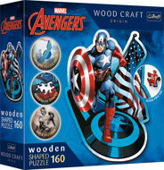 Trefl Wood Craft Origin puzzle Neohrozený Kapitán Amerika 160 dielikov - Drevené puzzle