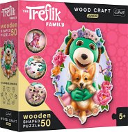 Trefl Wood Craft Origin puzzle Šťastní Treflíci 50 dílků - Drevené puzzle