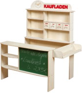 Roba children’s wooden shop with blackboard, natural finish - Kids' Play Store