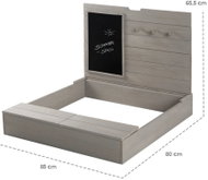 Roba Sandpit with Storage Space, Lid and Blackboard - Sandpit