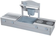 Roba 2-in-1 Balcony Sandpit with Kitchen, Grey - Sandpit
