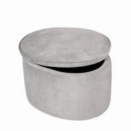 ROBA Children's Stool with Storage Lil Sofa, Grey - Ottoman