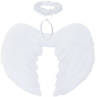 Ruhhy Angel wings with headband and halo 3, white - Costume Accessory