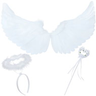 Ruhhy Angel wings with accessories, white - Costume Accessory