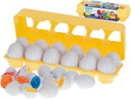 IKONKA Educational sorting puzzle matching the shapes of the number egg 12pcs - Jigsaw