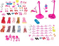 IKONKA Set of clothes for dolls + accessories 85 el. - Toy Doll Dress