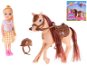 MIKRO-TRADING Panenka 13 cm s koněm 14,5 cm na kartě - Doll
