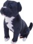 Wild Republic Plyš pes so zvukom čierny Pitbull 14 cm - Plyšová hračka