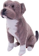 Wild Republic Plyš pes se zvukem šedý Pitbull 14cm  - Soft Toy