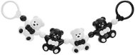 AKUKU Stroller Rattle Baby Bears Black and White - Baby Rattle