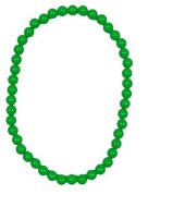 Retro neonové korále - náhrdelník  - 80.léta - disco - zelené - Party Accessories