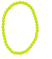 Retro neonové korále - náhrdelník  - 80.léta - disco - žluté - Party Accessories