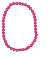 Retro neonové korále - náhrdelník  - 80.léta - disco - růžové - Party Accessories