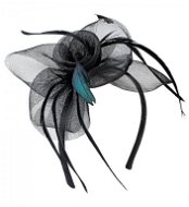 BIRDS Fascinator black with feathers - Costume Accessory