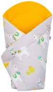 Baby wrap llama grey-mustard - Swaddle Blanket