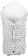 Classic lace-up wrap grey with polka dots - Swaddle Blanket